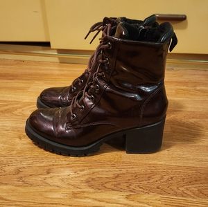 Plum Combat Boots